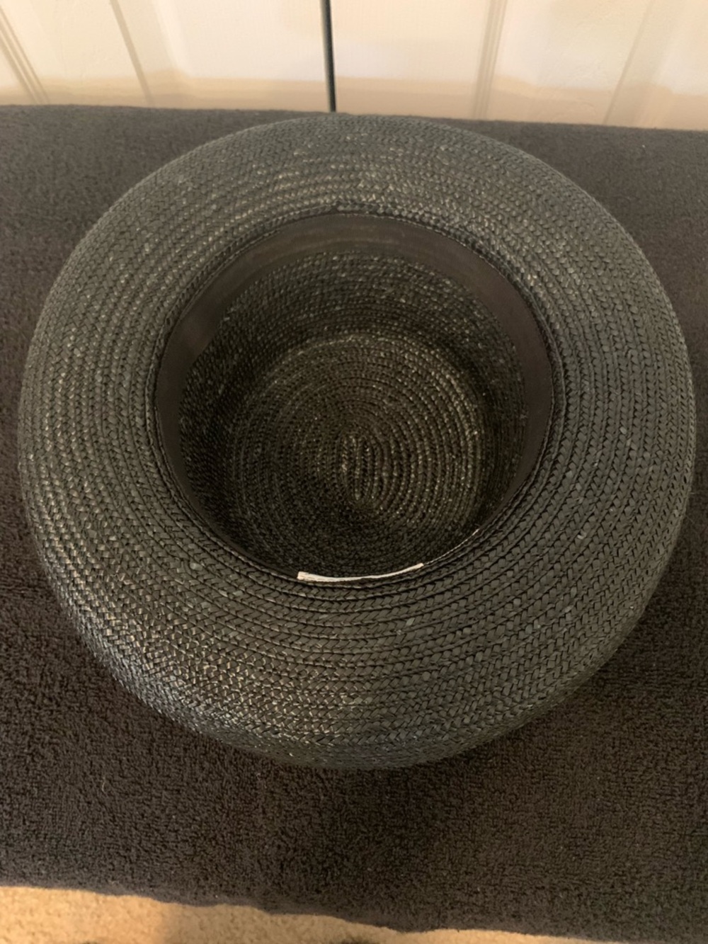 Trio of Straw Sun Hats - Black, Red, Blue - Picture 4 of 8